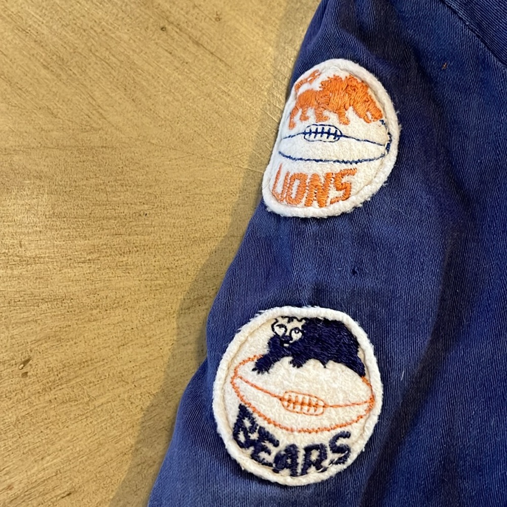 RARE VINTAGE 60’s toddler football team patch jacket, team collectible patches - Picture 7 of 7